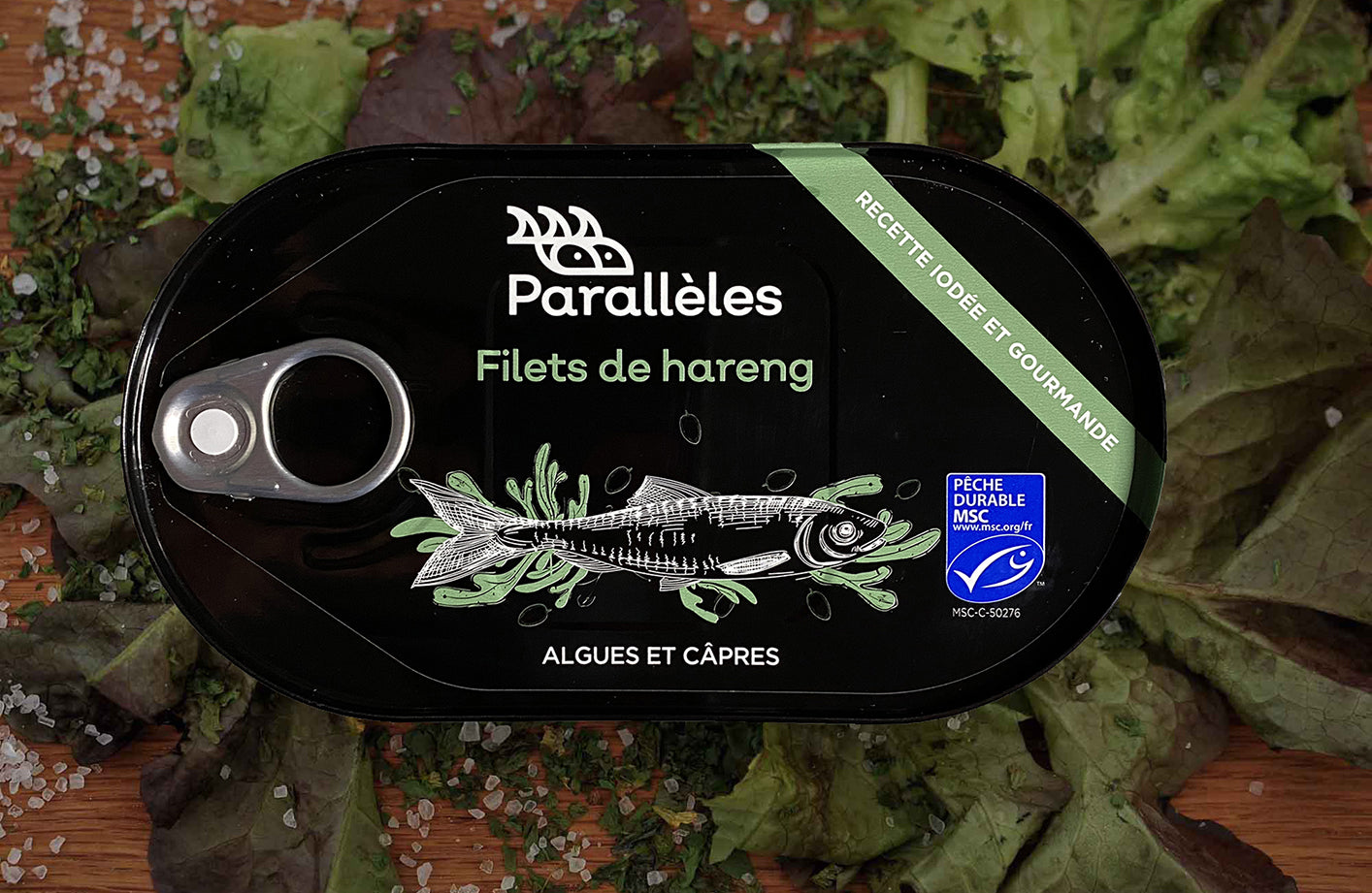 Filets de Hareng aux algues et aux câpres - 190g-Hareng-Conserves Parallèles
