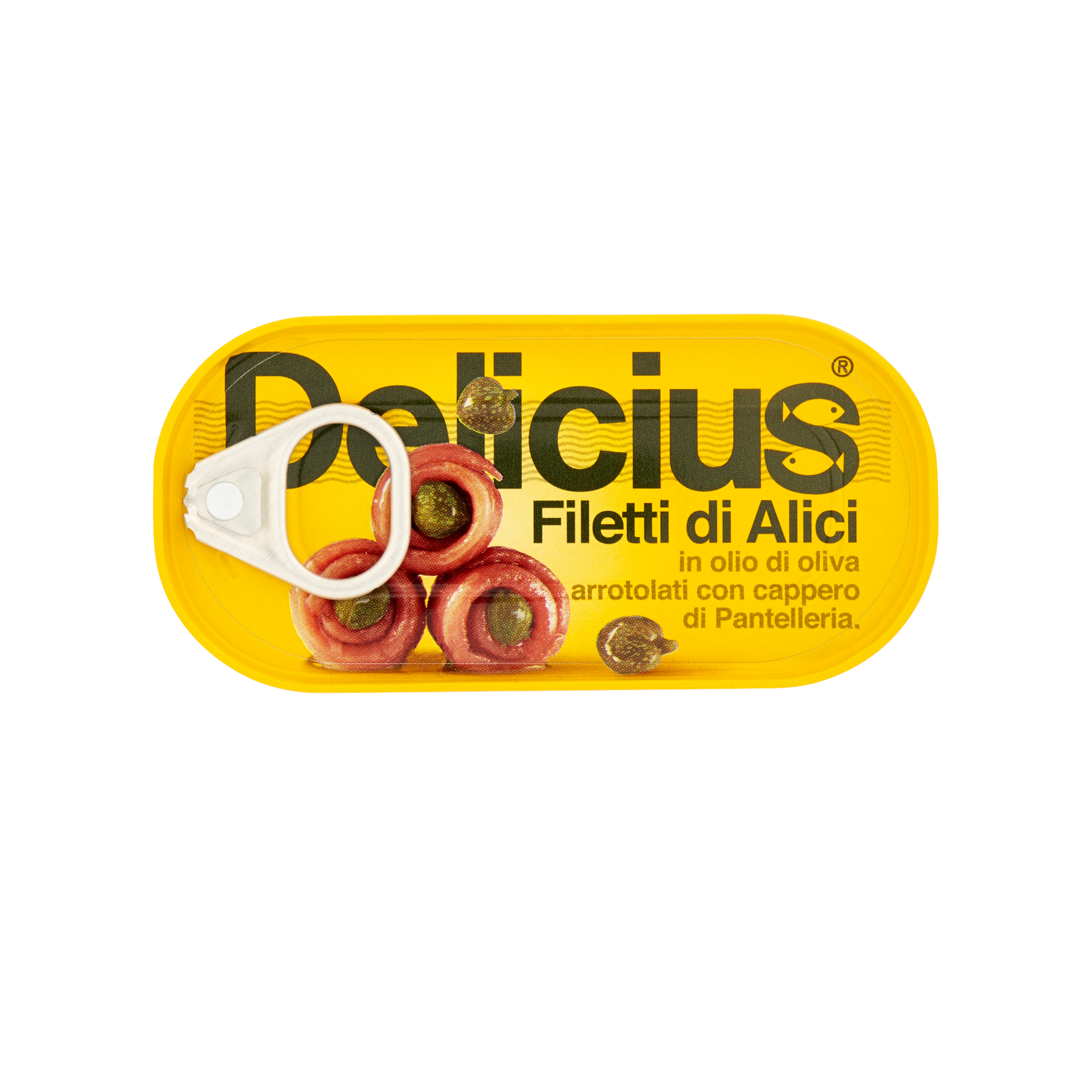 Delicius - Filets d'Anchois roulés aux câpres à l'huile d'olive - Conserves Parallèles 