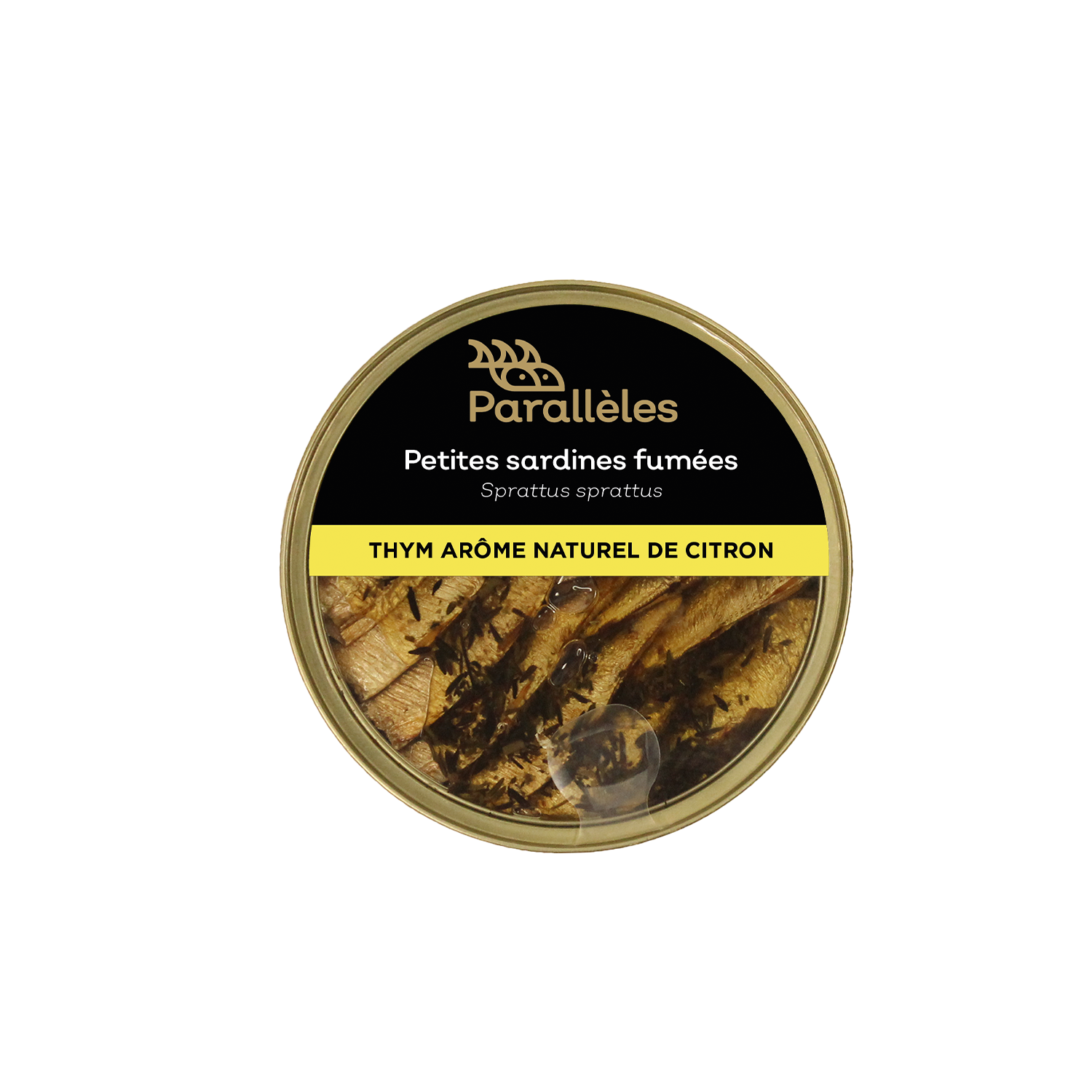 Petites sardines (Sprats) fumées à l'huile de colza - touche de thym et de citron