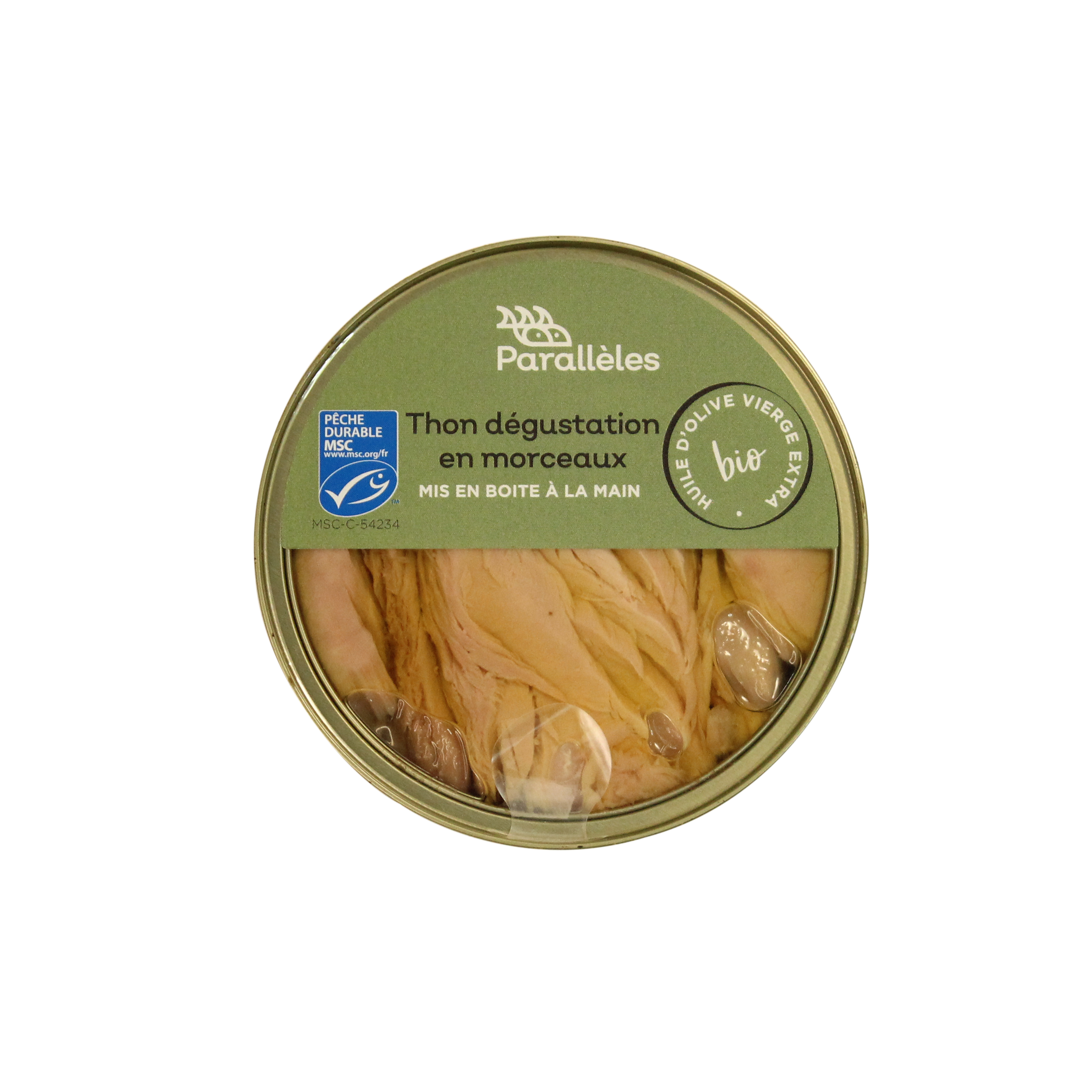 Thon MSC à l'huile d'olive Bio- 160g - Conserves Parallèles 
