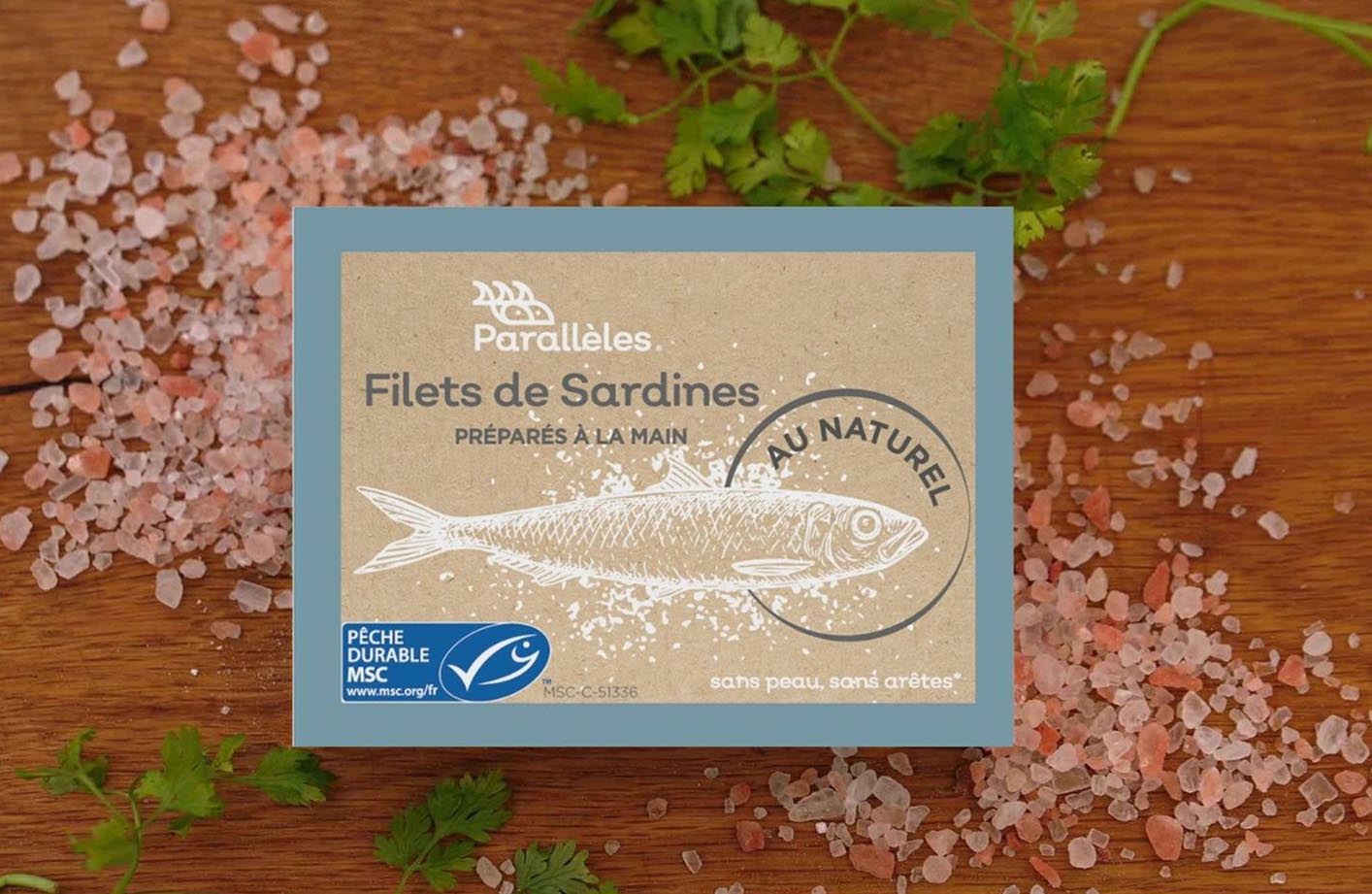 Filets de sardines MSC au naturel-105g-Conserves Parallèles